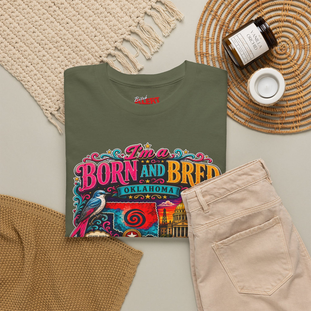 Oklahoma Born and Bred Bitch Tee