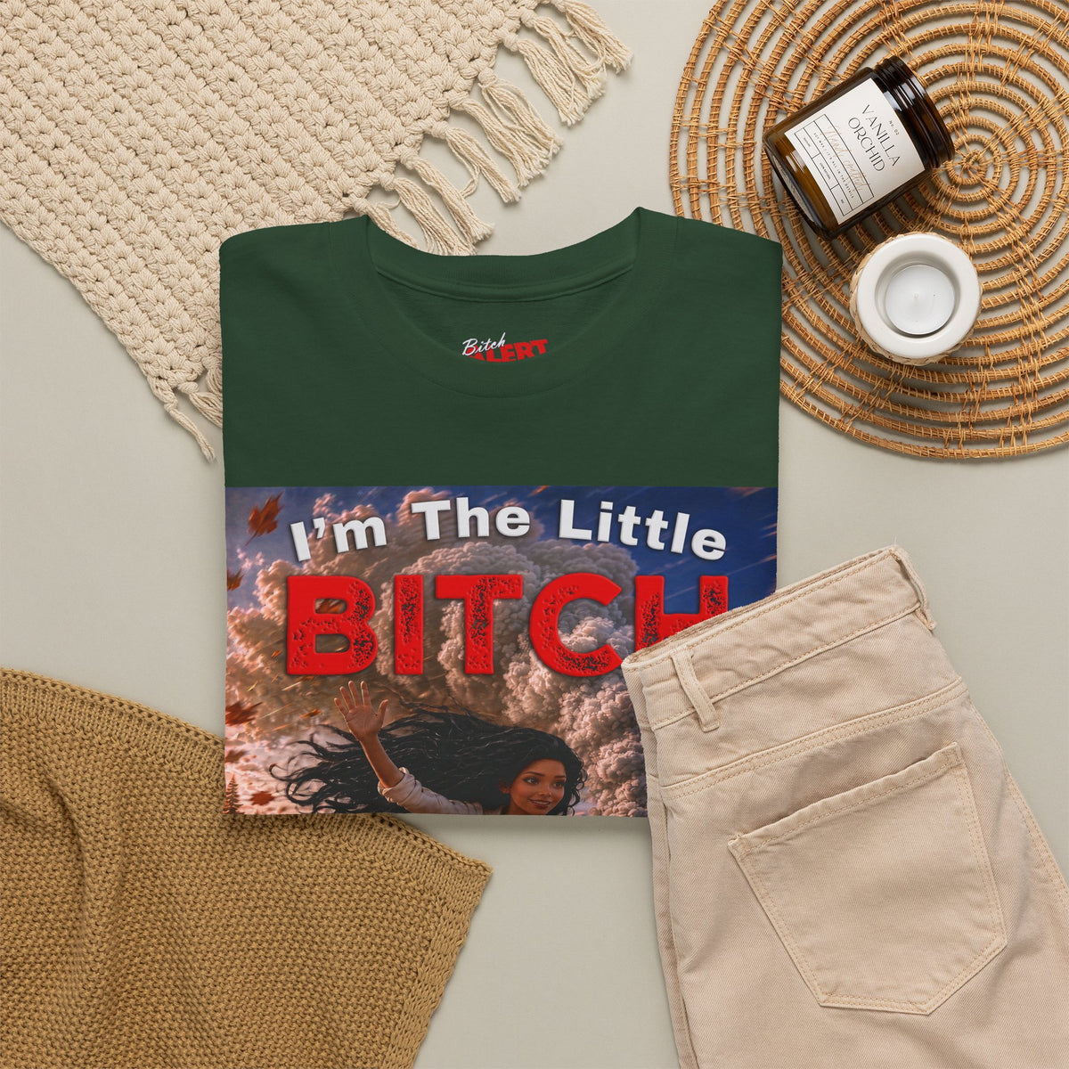 The Little Bitch That Can T‑Shirt - Black Hair