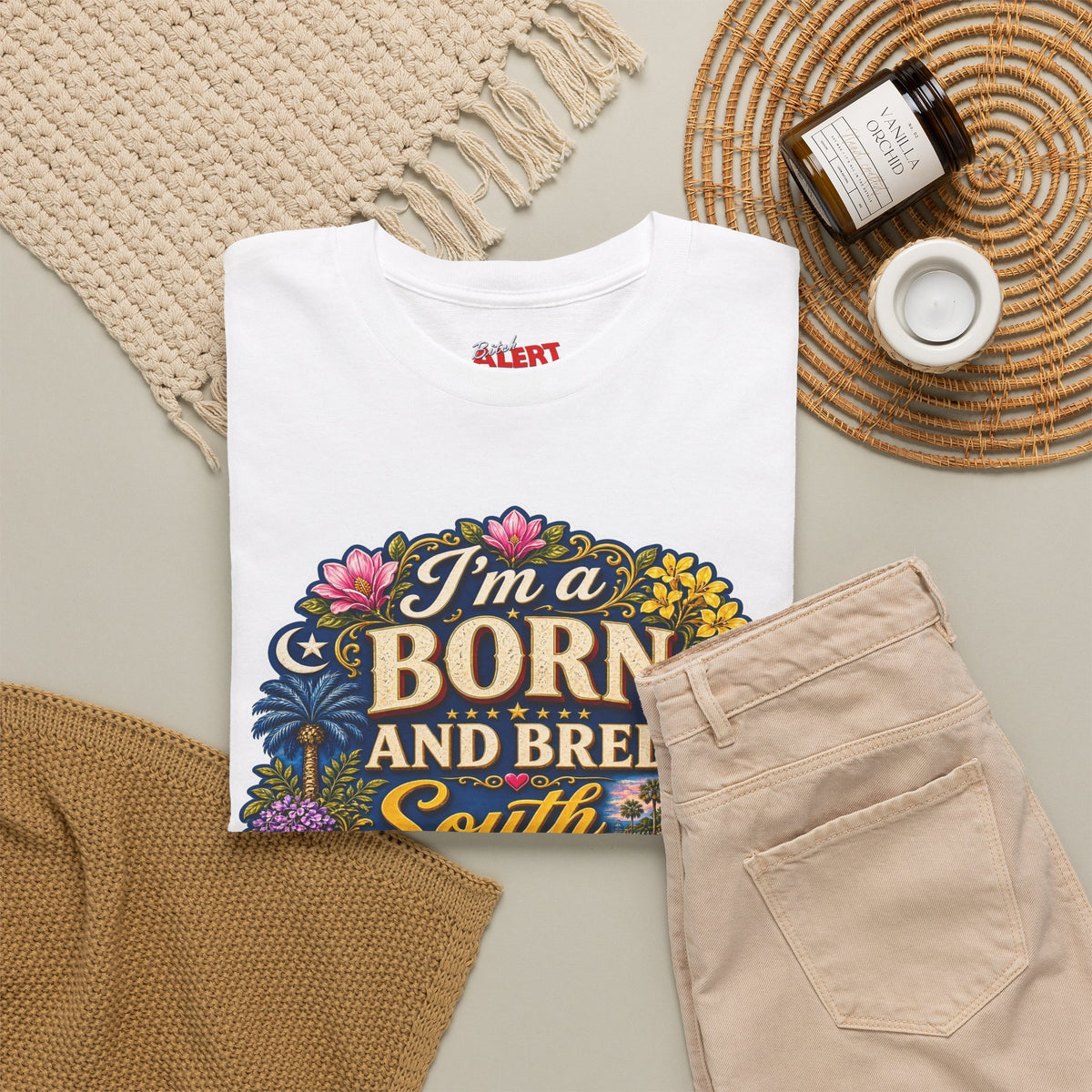 South Carolina Born & Bred Tee — "I'm a Born and Bred South Carolina Bitch" Graphic T-Shirt