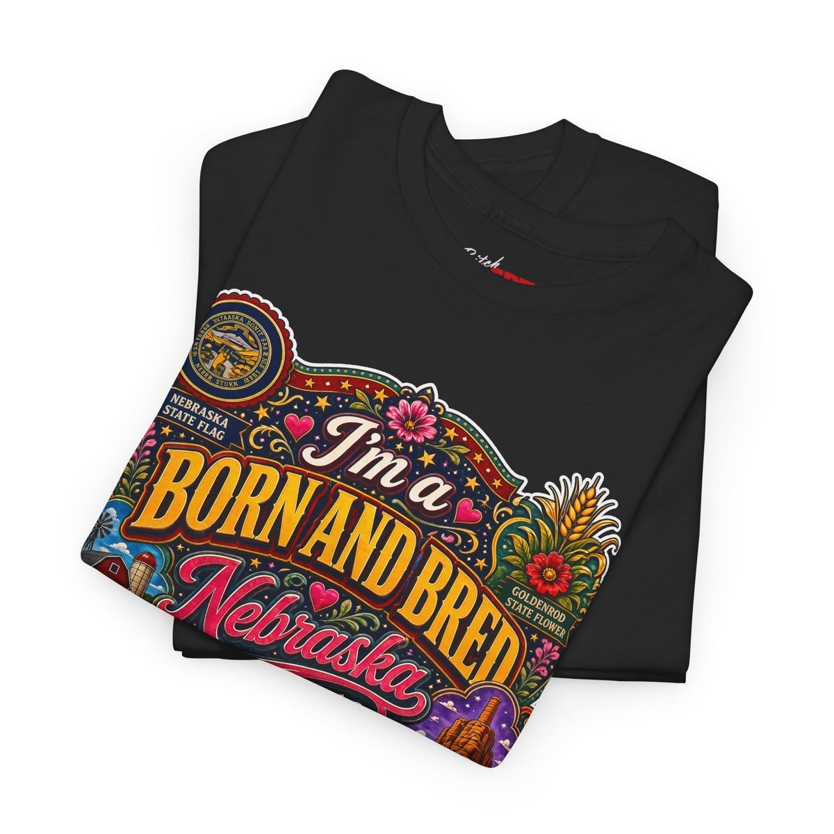 Nebraska Born & Bred Tee 2 — "I'm a Born and Bred Nebraska Bitch" Vintage State Pride T‑Shirt