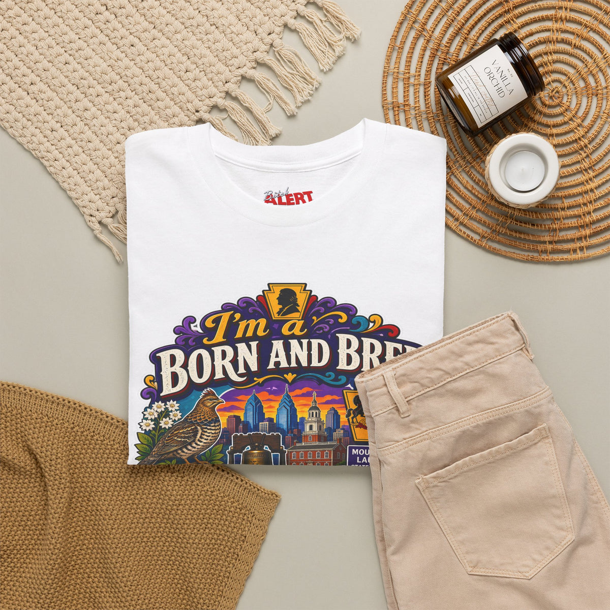 Pennsylvania Born and Bred Tee — "I'm a Born and Bred Pennsylvania Bitch" State Pride T-Shirt