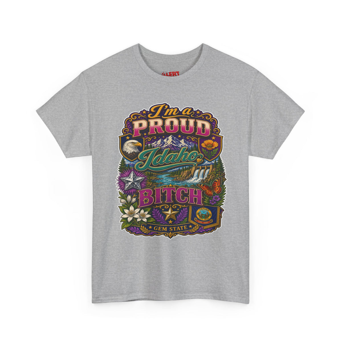 Idaho Proud T-Shirt — "I'm a Proud Idaho Bitch" Vintage State Graphic Tee
