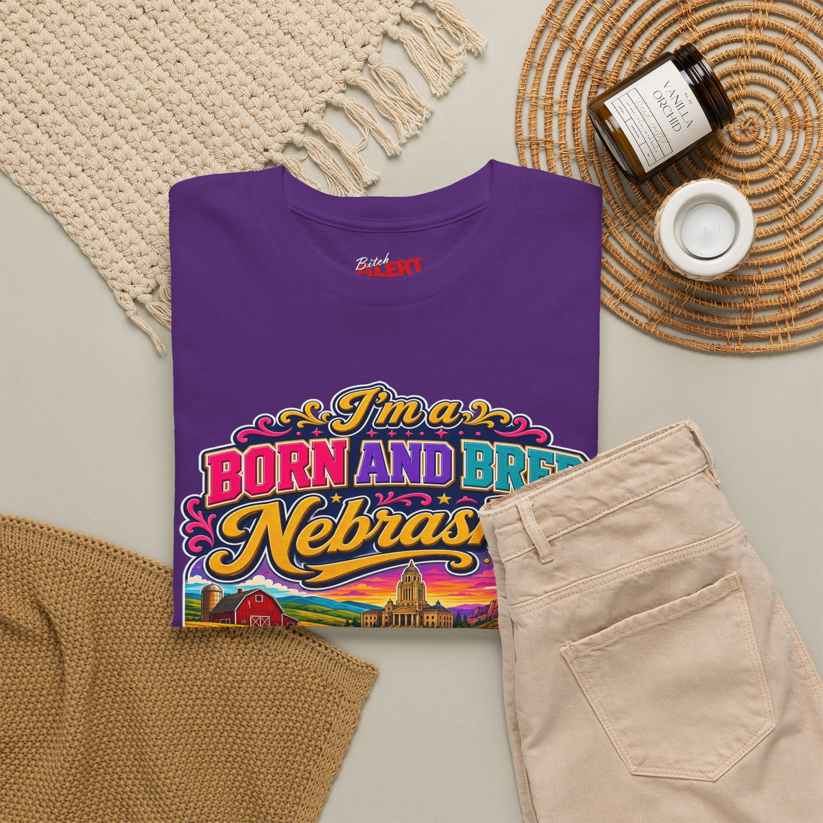 Nebraska "Born and Bred Nebraska Bitch" Tee