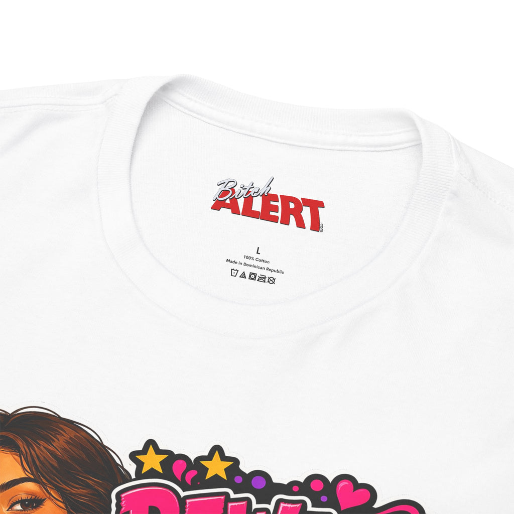 "Beware! This Bitch Bites" Colorful Dog & Woman Graphic Tee