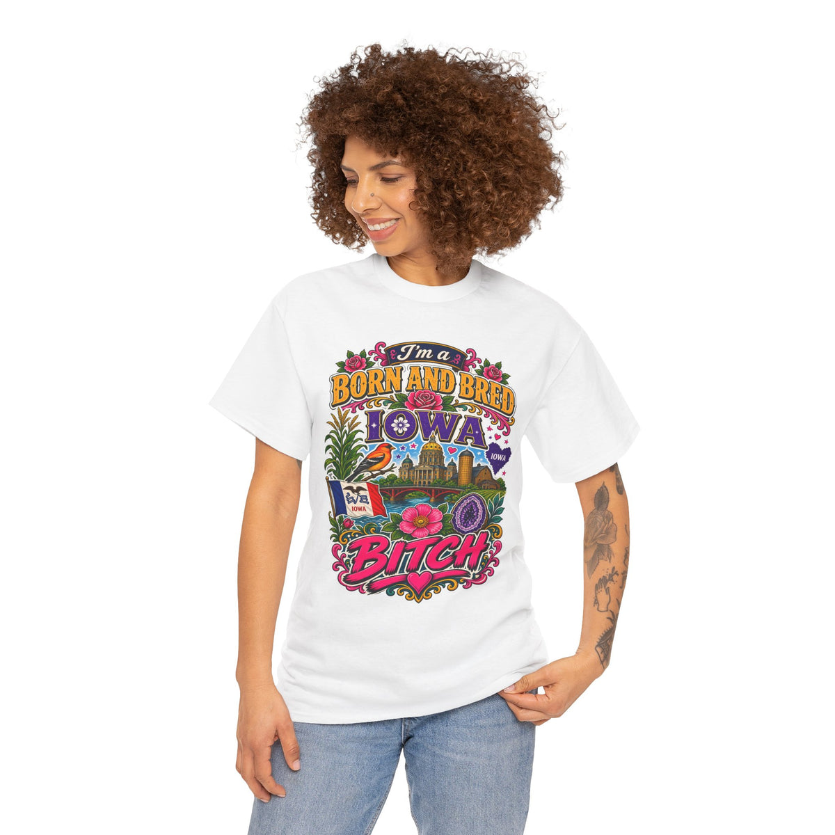 Iowa Born and Bred Tee — "I’m a Born and Bred Iowa Bitch" Graphic Shirt