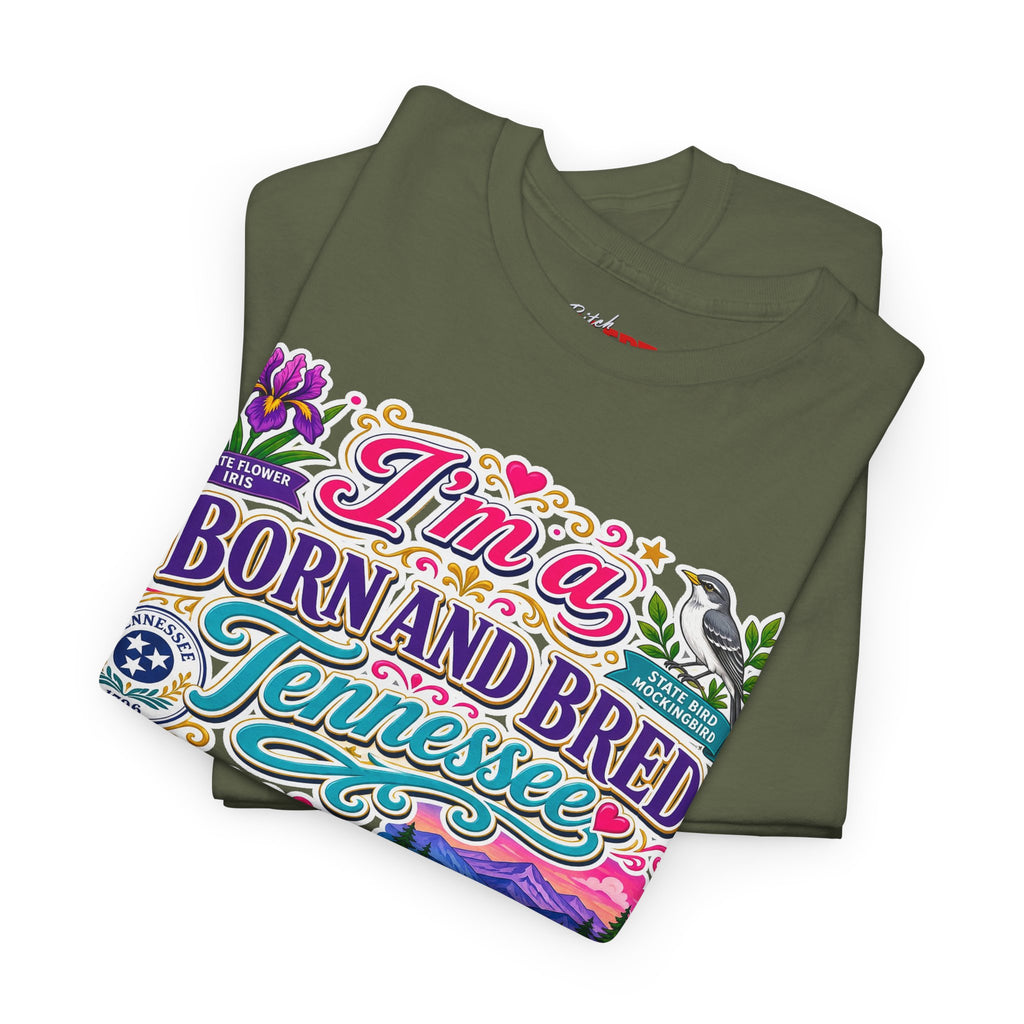 Tennessee Born & Bred Tee — Colorful State Pride Graphic T-Shirt