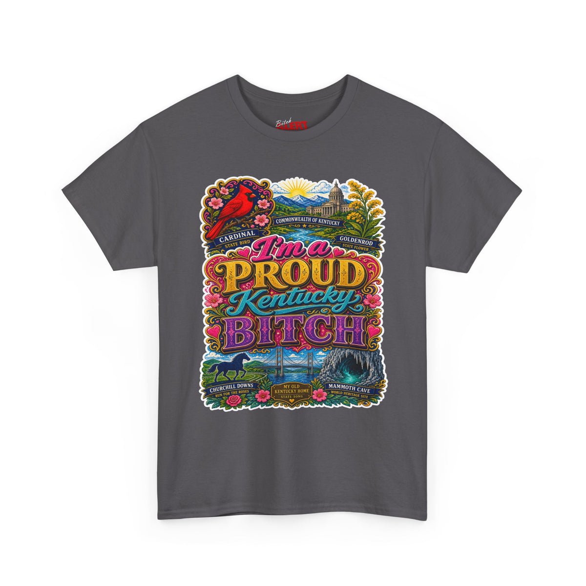 Proud Kentucky Bitch T-Shirt — Colorful State Tee