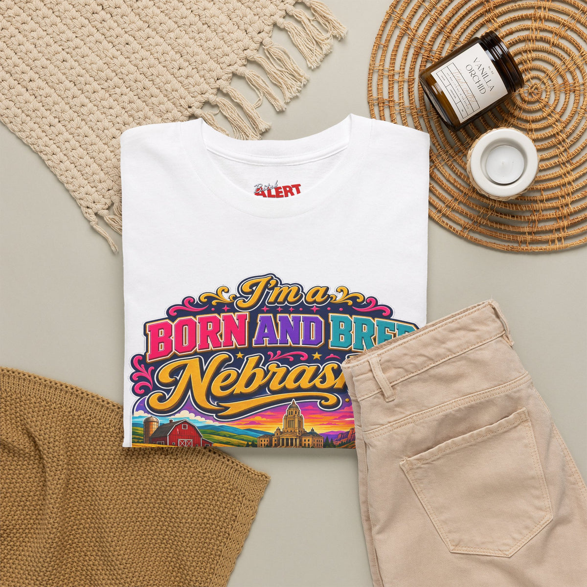 Nebraska "Born and Bred Nebraska Bitch" Tee