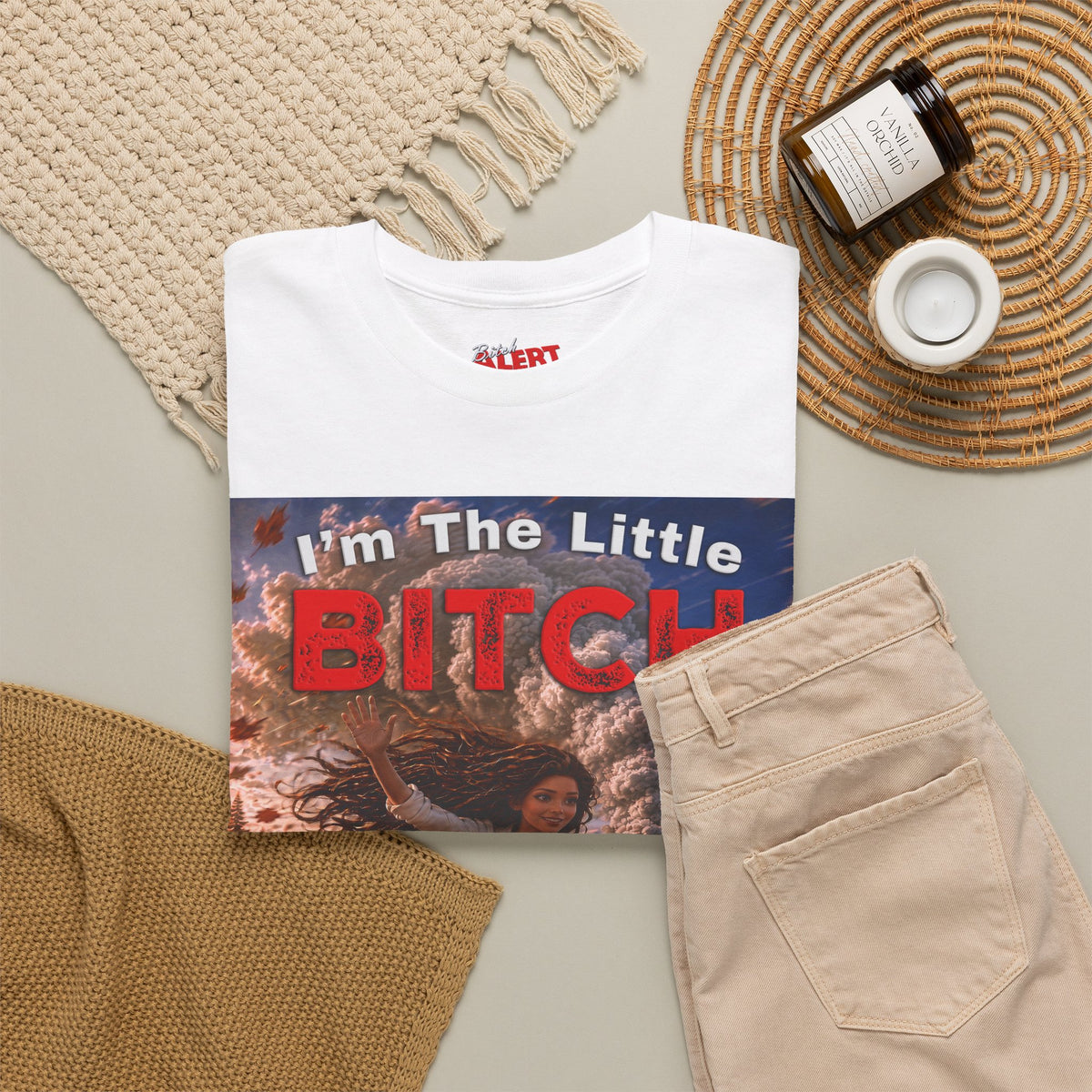 "I'm The Little Bitch That CAN" Brown Hair Inspirational Style T-Shirt