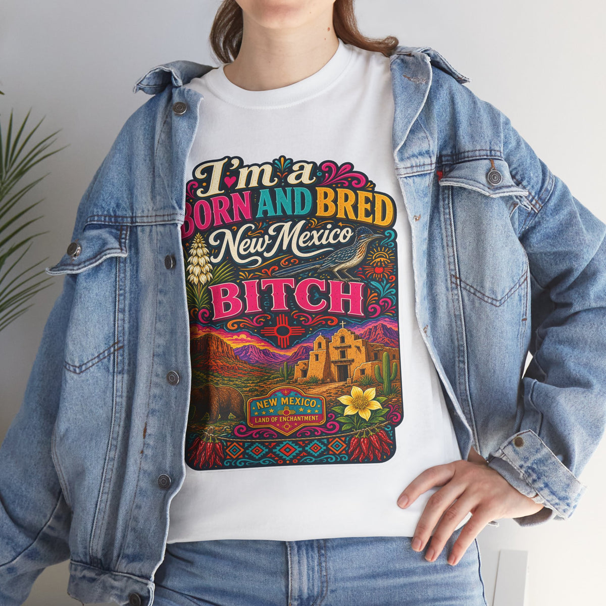 New Mexico Born and Bred Tee — "I’m a Born and Bred New Mexico Bitch" Graphic T-Shirt