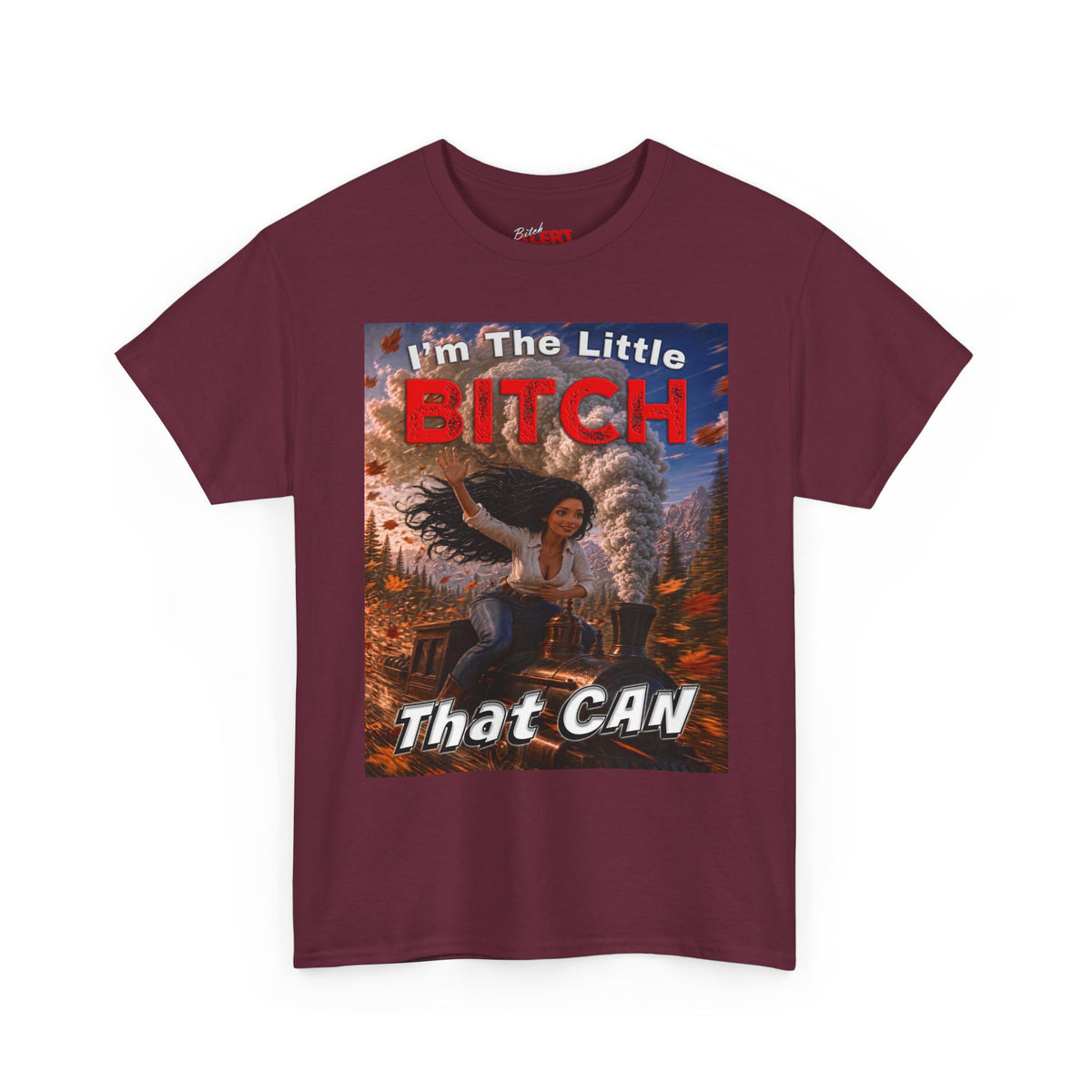 The Little Bitch That Can T‑Shirt - Black Hair