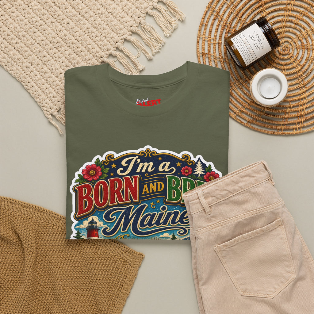 Maine Born and Bred T-Shirt — "I’m a Born and Bred Maine Bitch" Vintage Tee