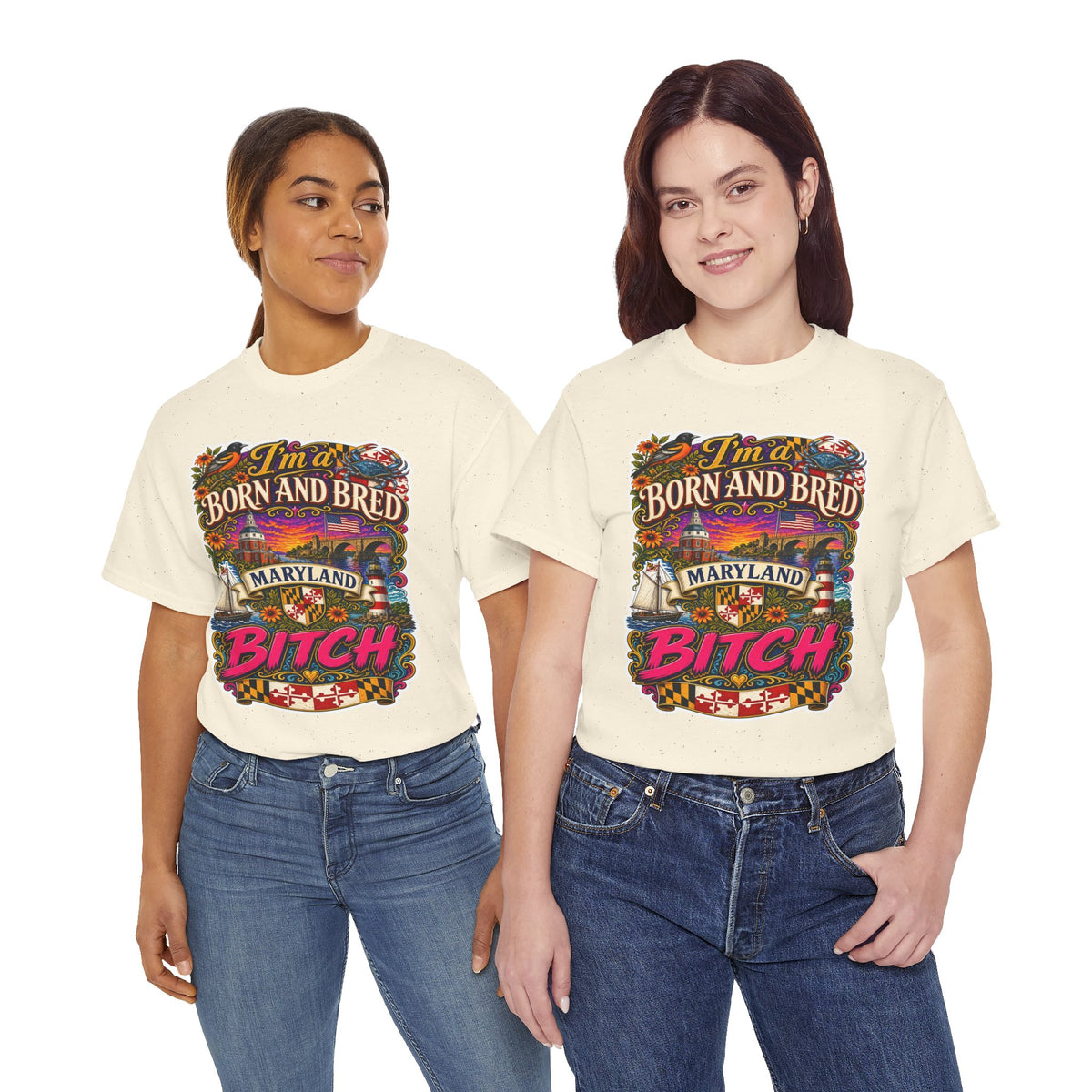Maryland Born and Bred Tee — "I’m a Born and Bred Maryland Bitch" Graphic T-Shirt