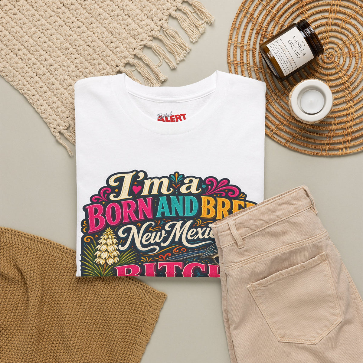 New Mexico Born and Bred Tee — "I’m a Born and Bred New Mexico Bitch" Graphic T-Shirt