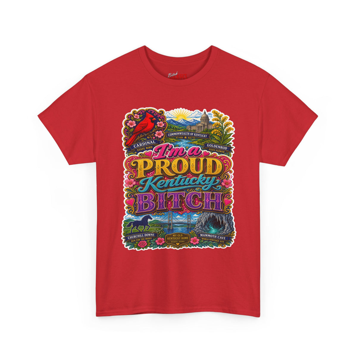 Proud Kentucky Bitch T-Shirt — Colorful State Tee