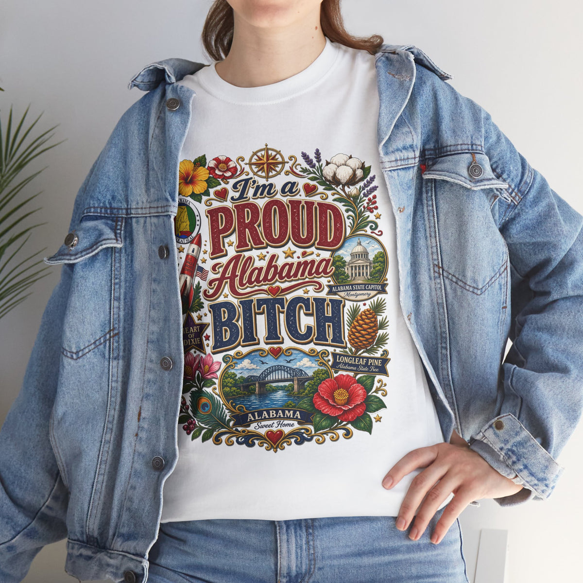 Proud Alabama Bitch T-Shirt — Bold State Pride Graphic Tee