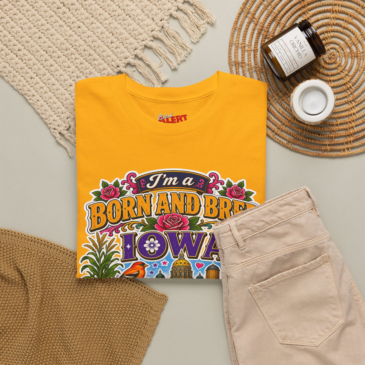 Iowa Born and Bred Tee — "I’m a Born and Bred Iowa Bitch" Graphic Shirt