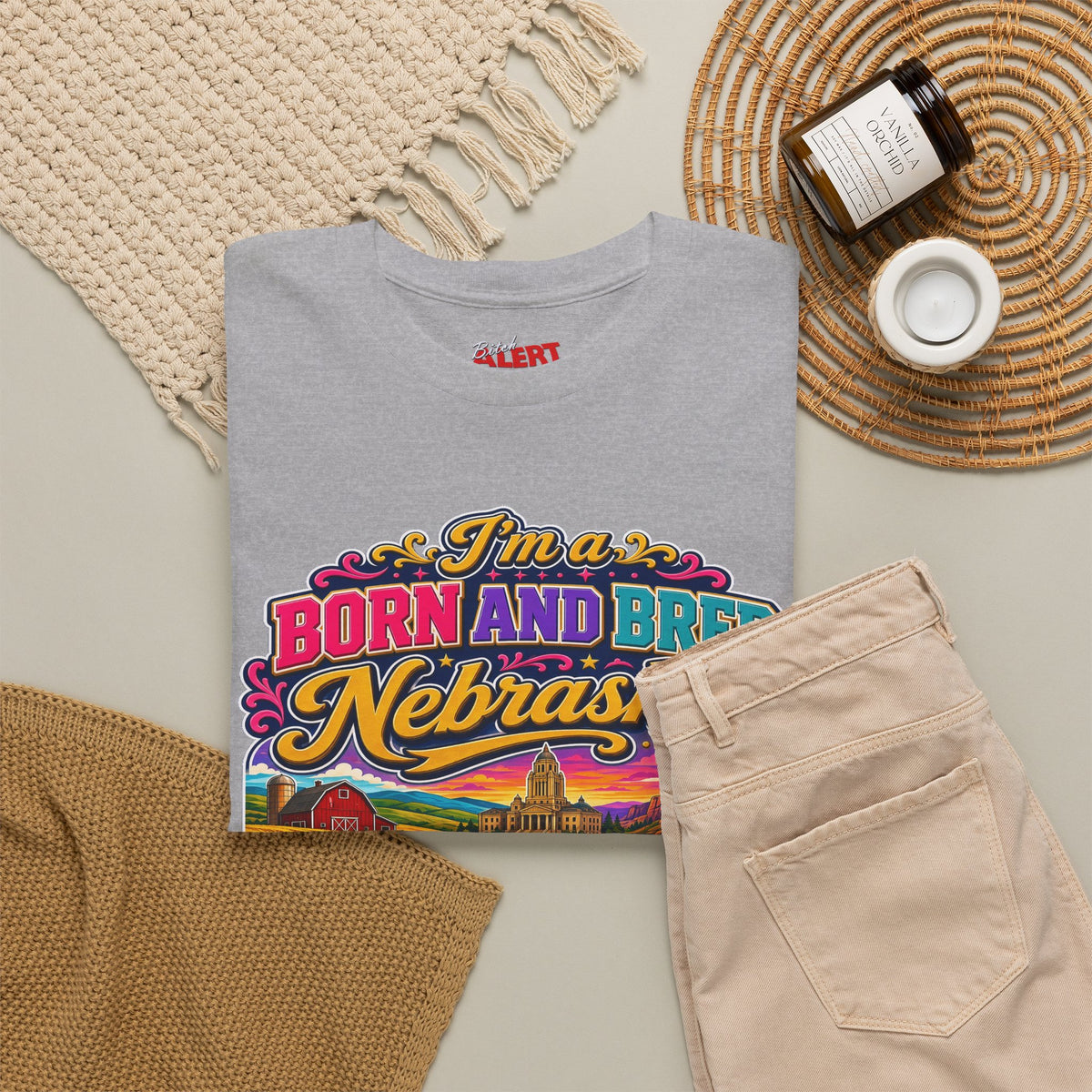 Nebraska "Born and Bred Nebraska Bitch" Tee