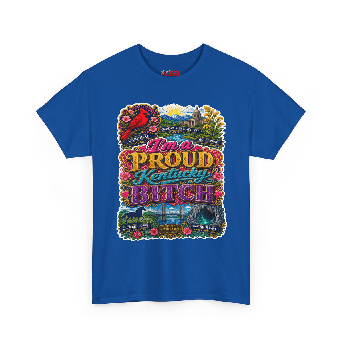 Proud Kentucky Bitch T-Shirt — Colorful State Tee