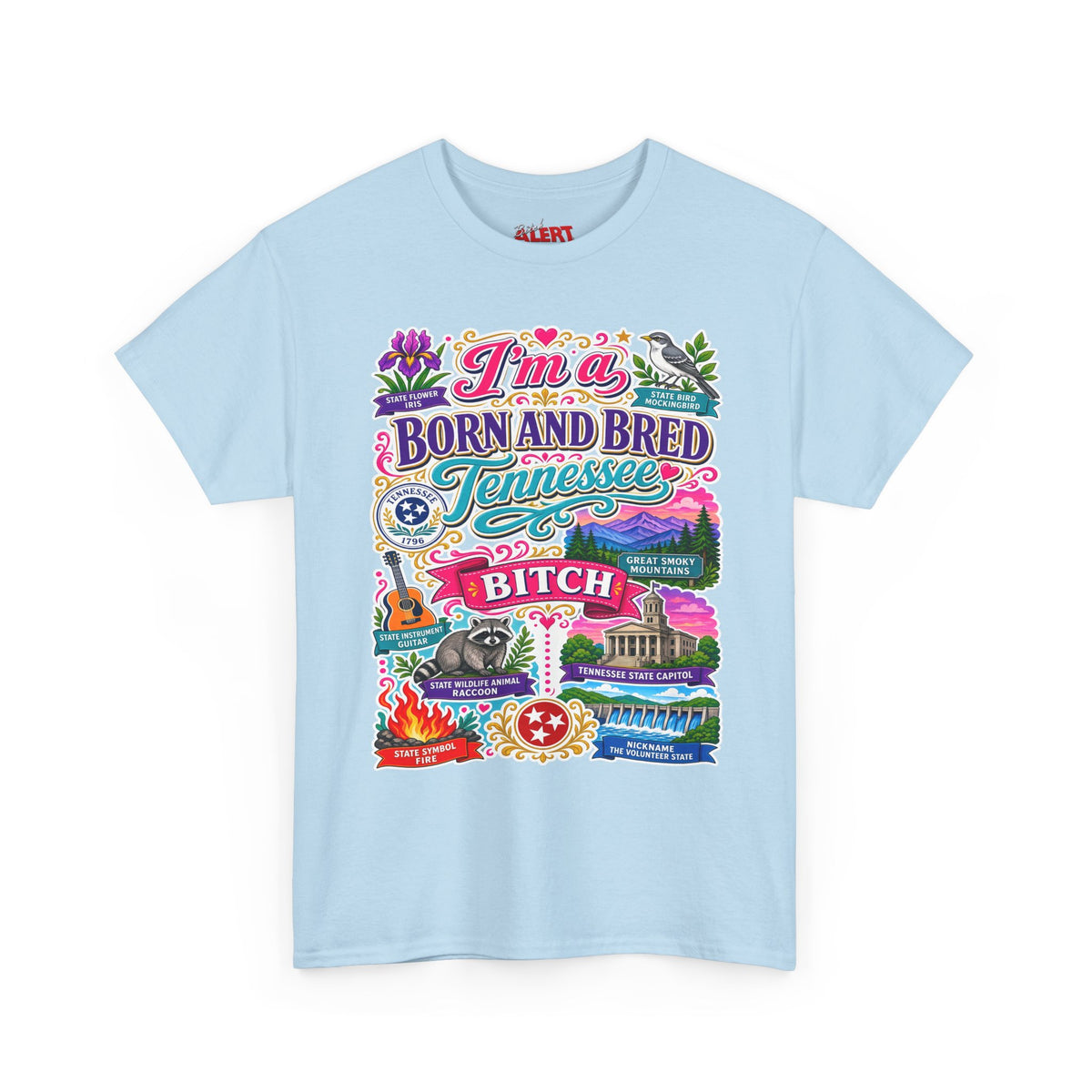 Tennessee Born & Bred Tee — Colorful State Pride Graphic T-Shirt