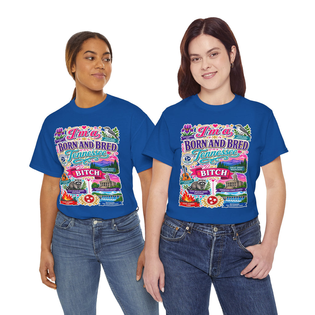 Tennessee Born & Bred Tee — Colorful State Pride Graphic T-Shirt
