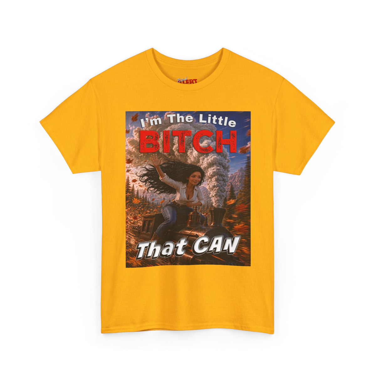 The Little Bitch That Can T‑Shirt - Black Hair