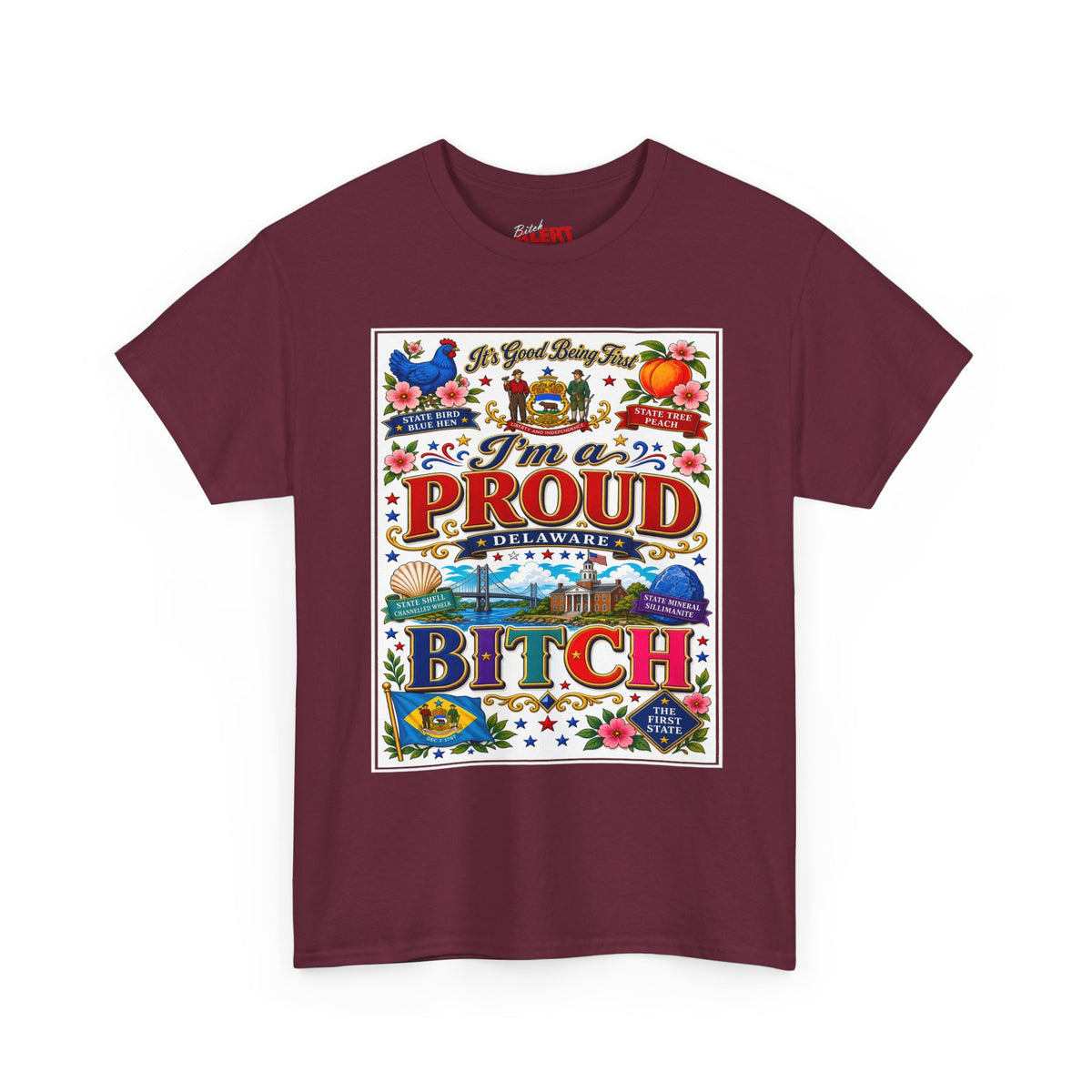 I'm a Proud Delaware Bitch T-Shirt — Bold State Pride Tee