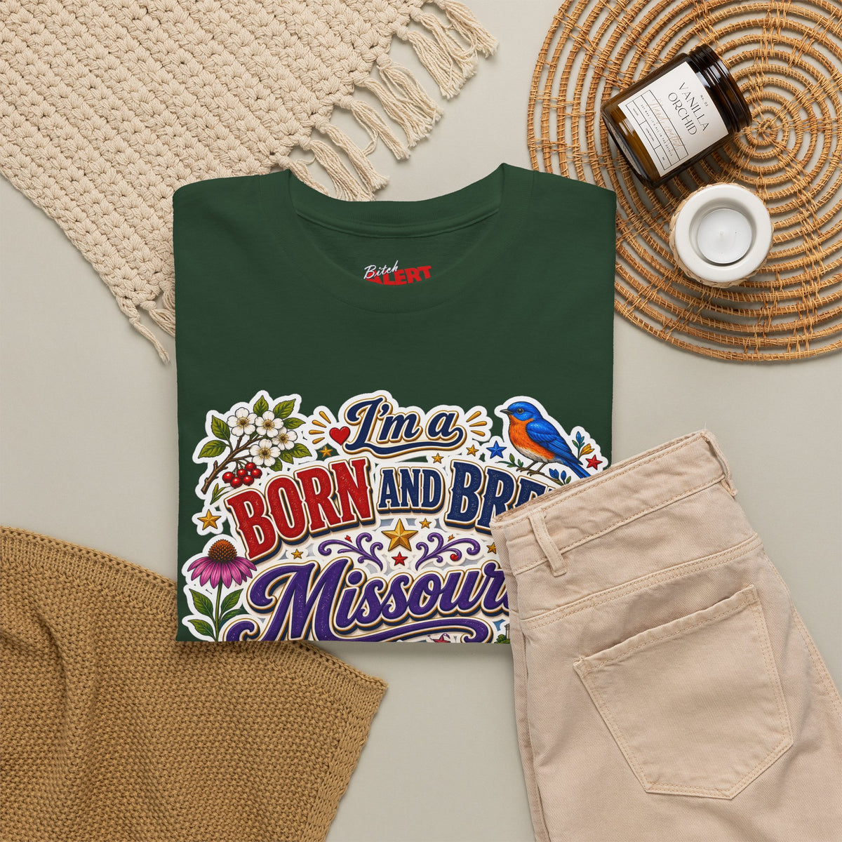 Missouri Born and Bred Tee — "I'm a Born and Bred Missouri Bitch" State Pride T‑Shirt