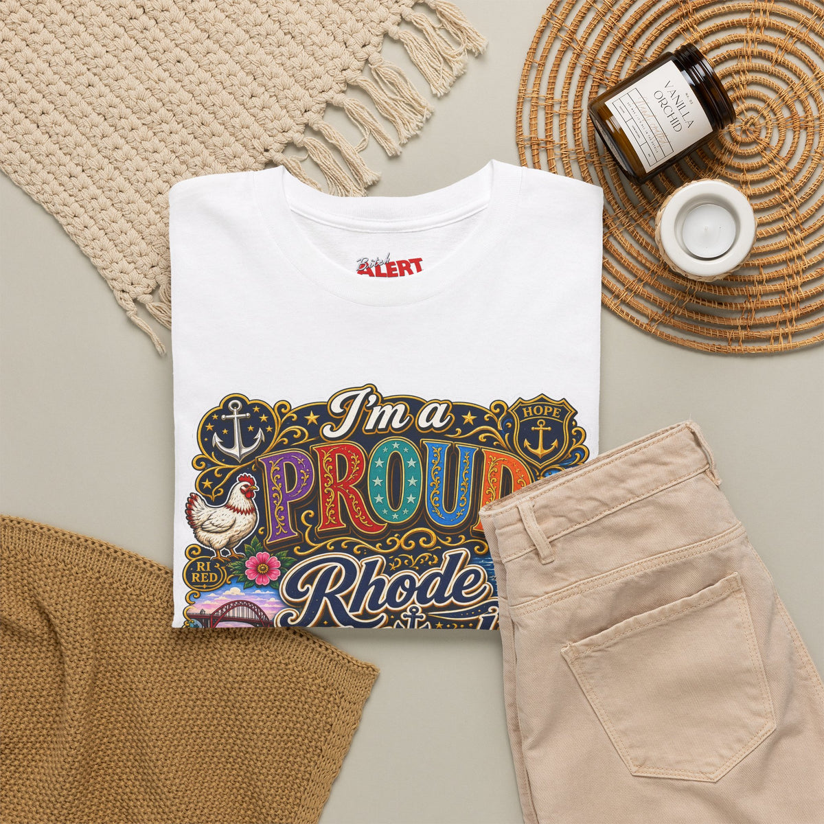 Rhode Island Proud Tee — "I'm a Proud Rhode Island Bitch" Graphic T-Shirt