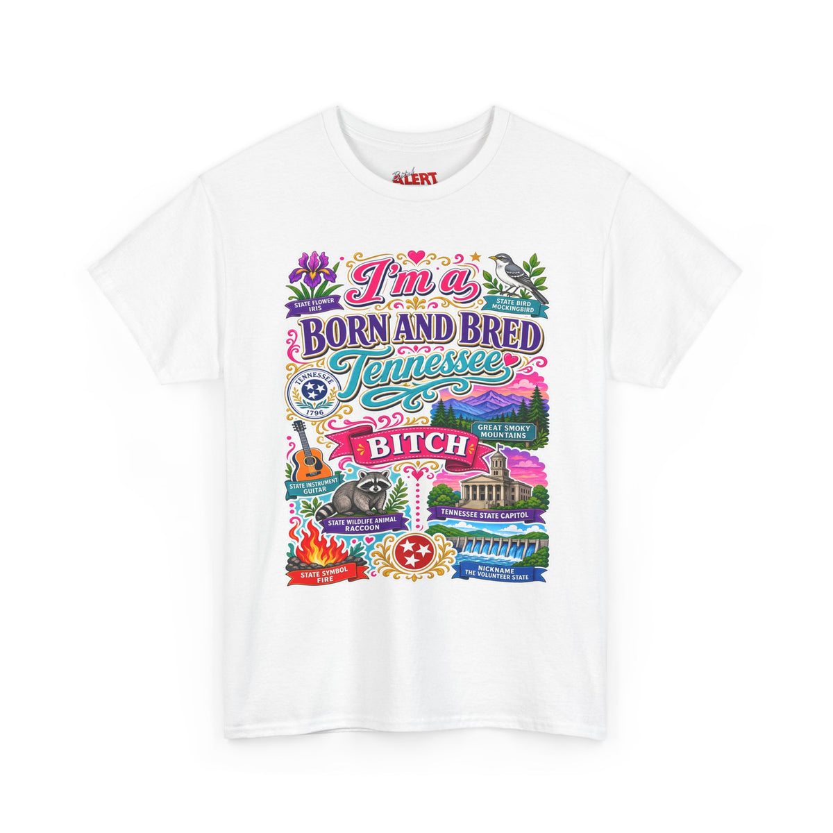 Tennessee Born & Bred Tee — Colorful State Pride Graphic T-Shirt