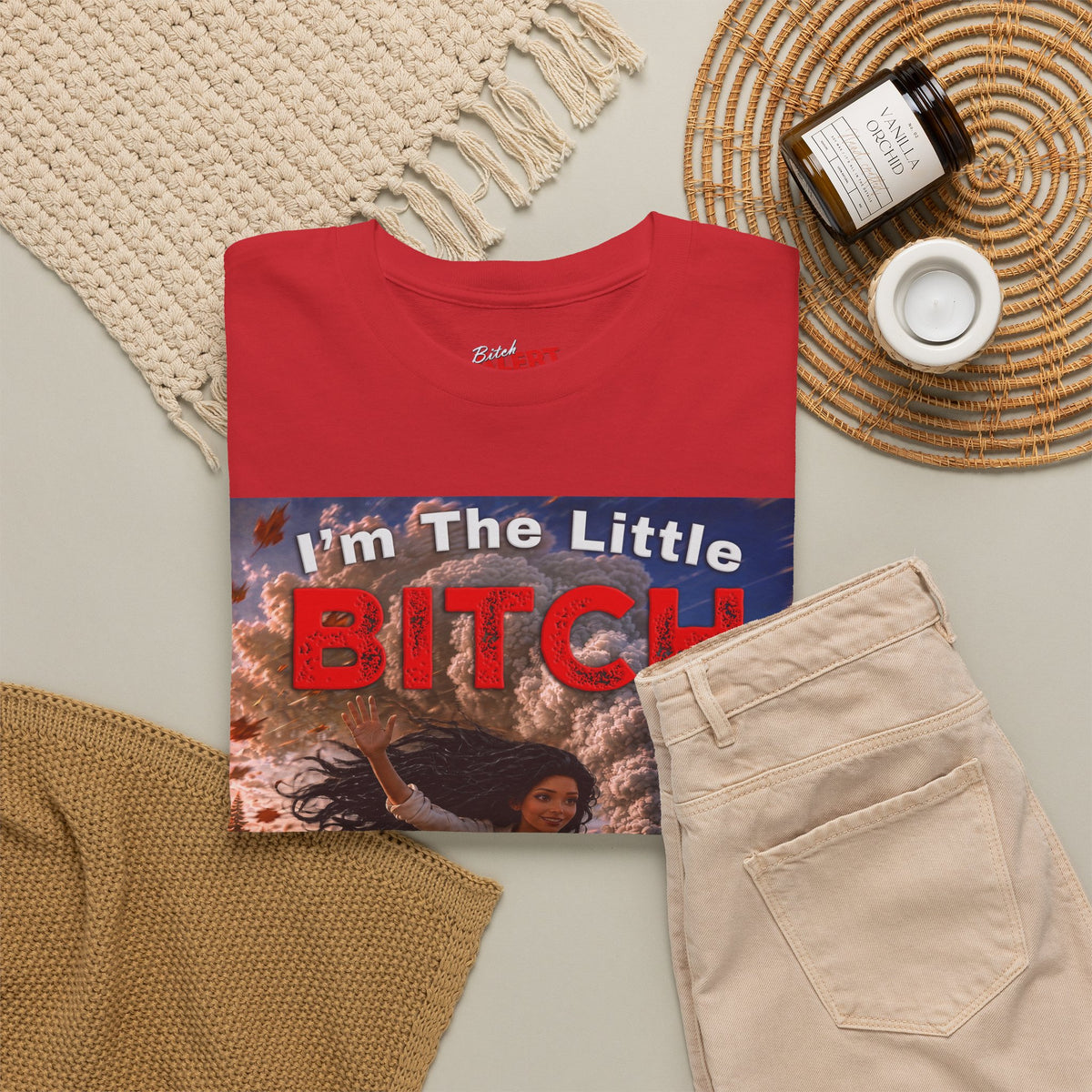 The Little Bitch That Can T‑Shirt - Black Hair