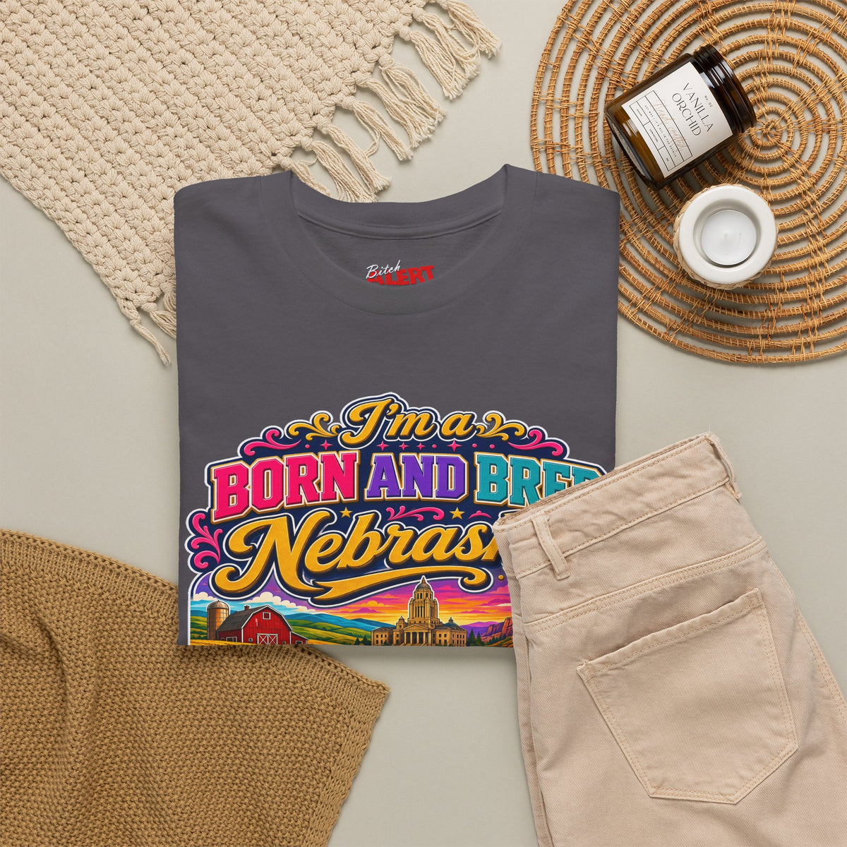 Nebraska "Born and Bred Nebraska Bitch" Tee