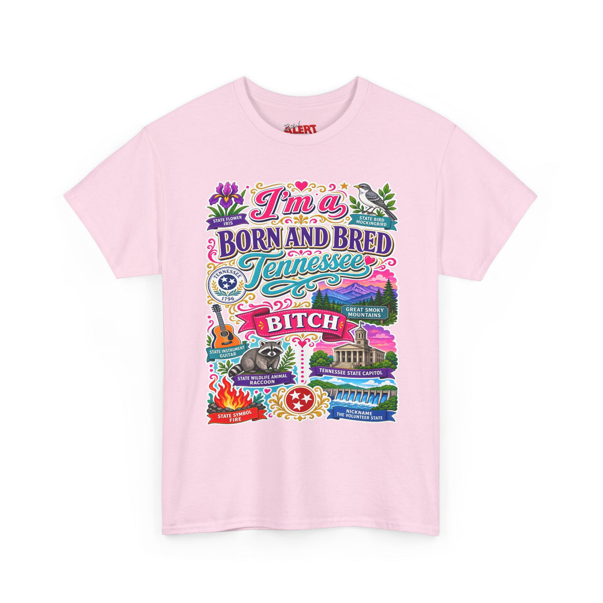 Tennessee Born & Bred Tee — Colorful State Pride Graphic T-Shirt