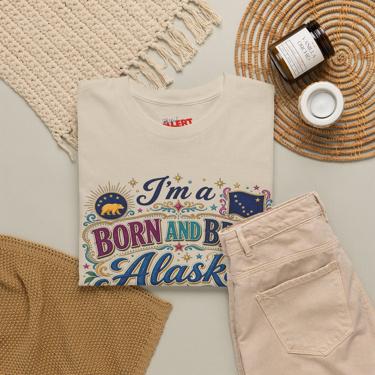 Born and Bred Alaska Bitch T-Shirt — Funny Alaskan Pride Tee