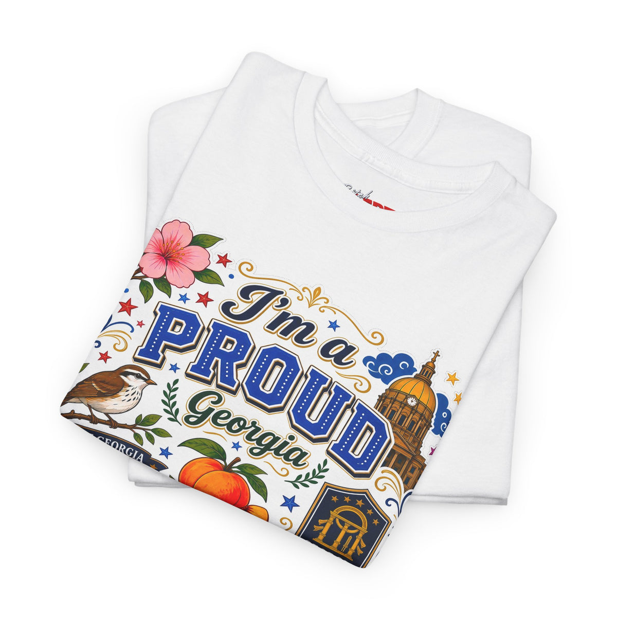 Georgia PROUD T-Shirt — “I’m a Proud Georgia Bitch” Floral Peach State Tee