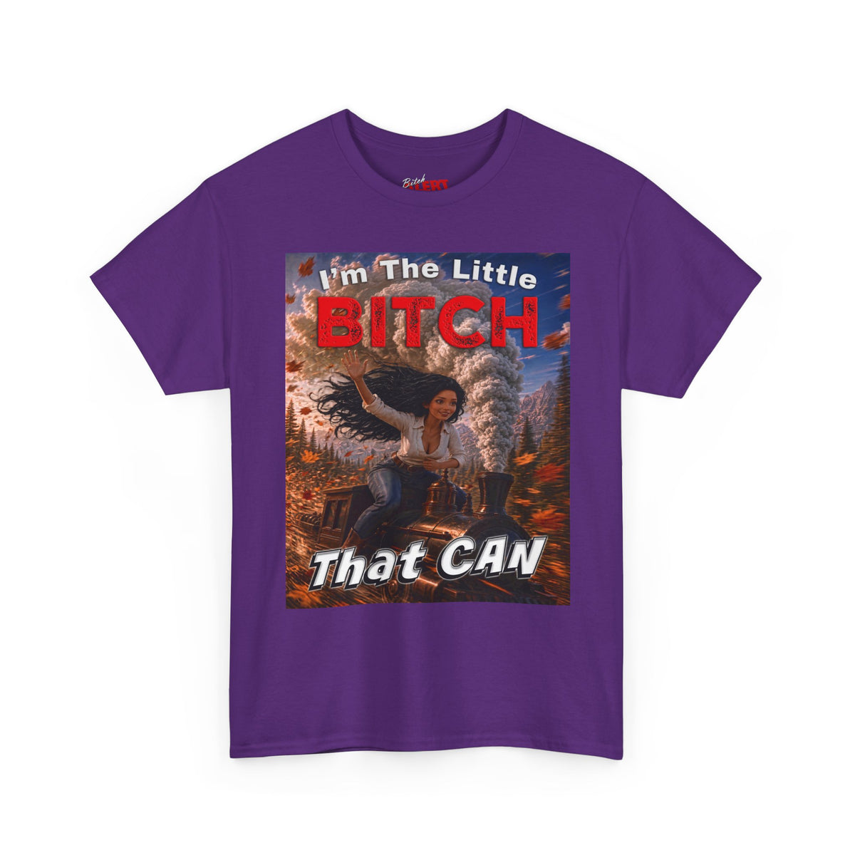 The Little Bitch That Can T‑Shirt - Black Hair