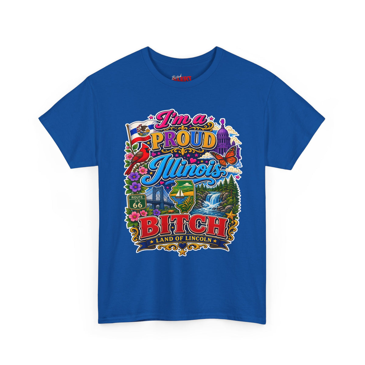 Illinois Proud Bitch T-Shirt – Colorful State Pride Tee