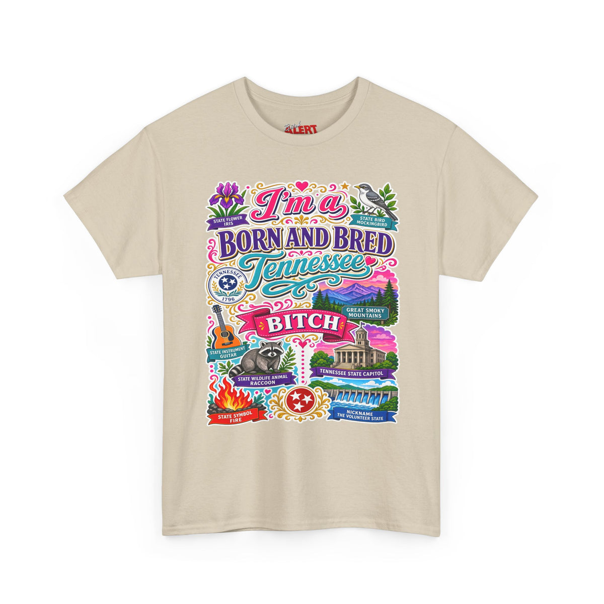 Tennessee Born & Bred Tee — Colorful State Pride Graphic T-Shirt