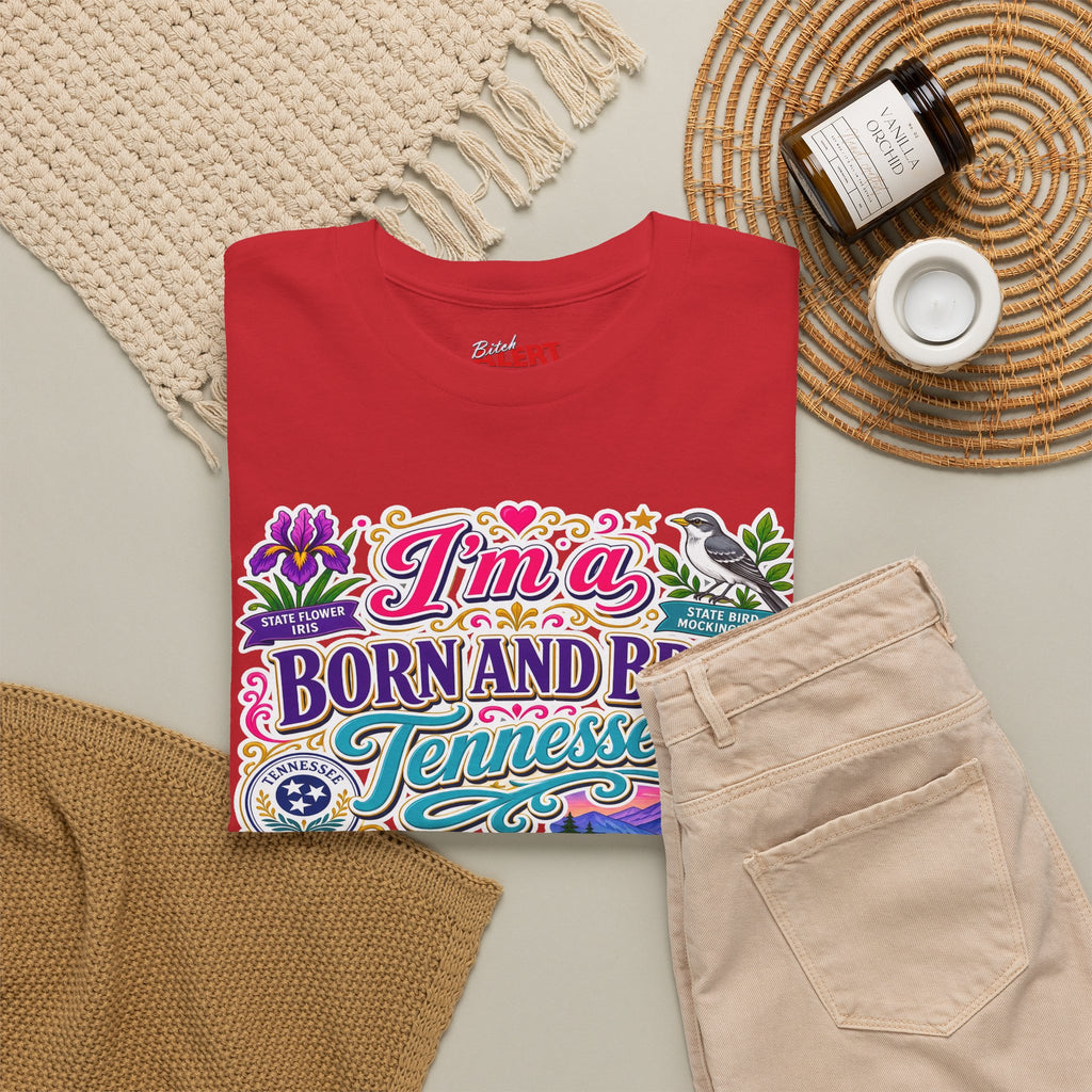 Tennessee Born & Bred Tee — Colorful State Pride Graphic T-Shirt
