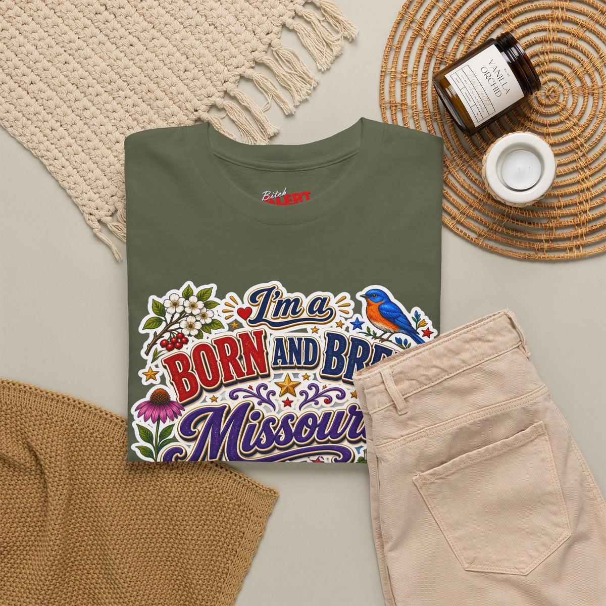 Missouri Born and Bred Tee — "I'm a Born and Bred Missouri Bitch" State Pride T‑Shirt