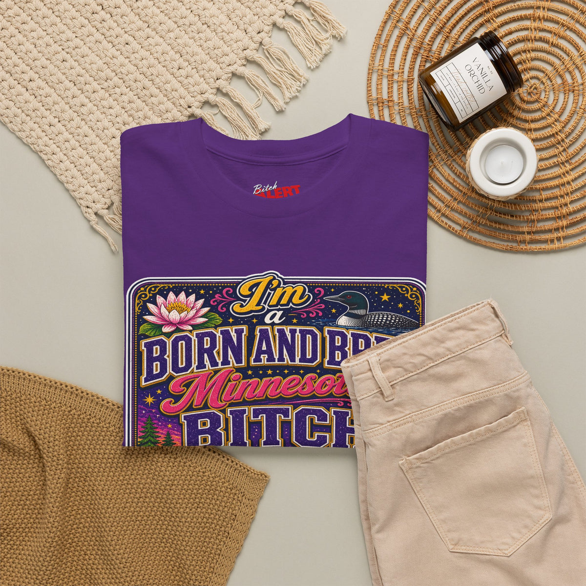 Minnesota Born and Bred Tee — "I'm a Born and Bred Minnesota Bitch" Graphic T-Shirt
