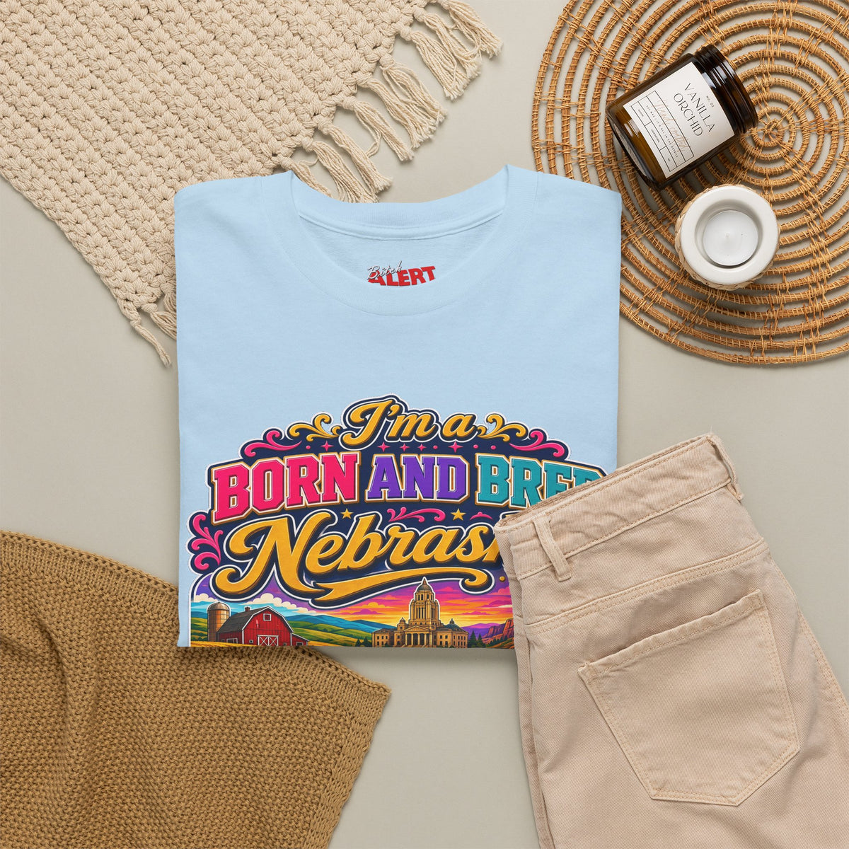 Nebraska "Born and Bred Nebraska Bitch" Tee
