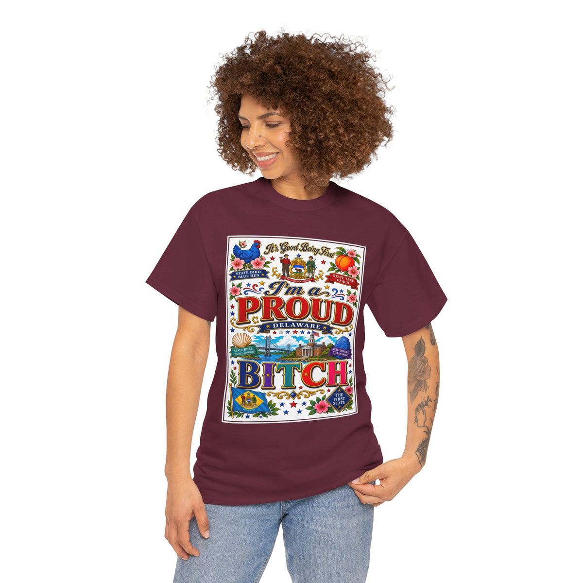 I'm a Proud Delaware Bitch T-Shirt — Bold State Pride Tee