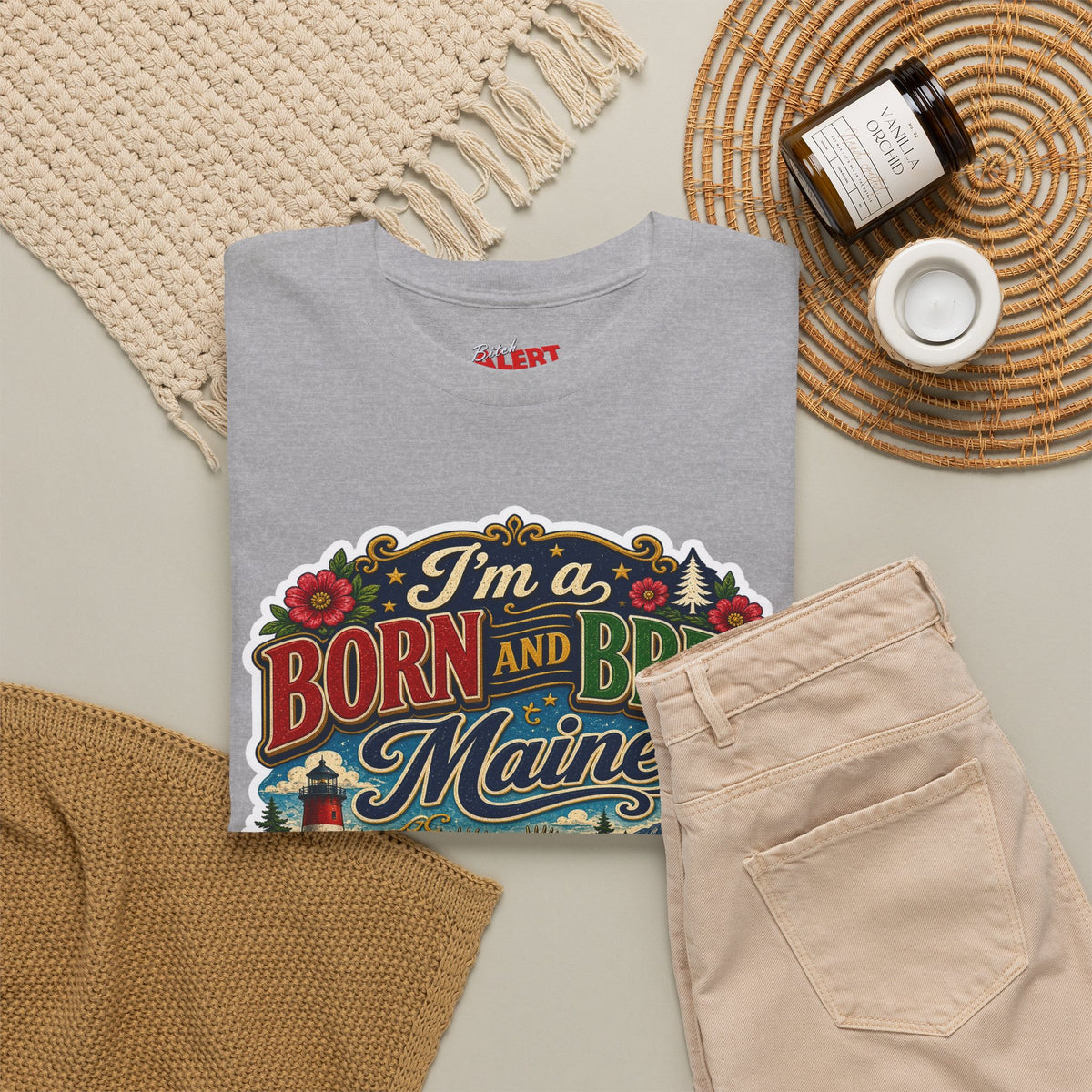 Maine Born and Bred T-Shirt — "I’m a Born and Bred Maine Bitch" Vintage Tee