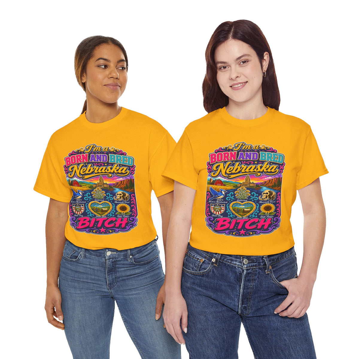 Nebraska "Born and Bred Nebraska Bitch" Tee