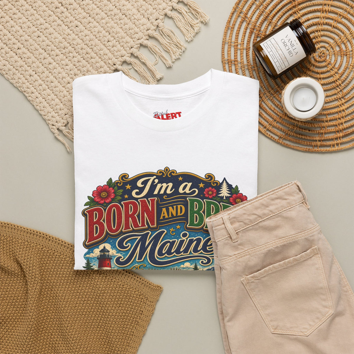 Maine Born and Bred T-Shirt — "I’m a Born and Bred Maine Bitch" Vintage Tee