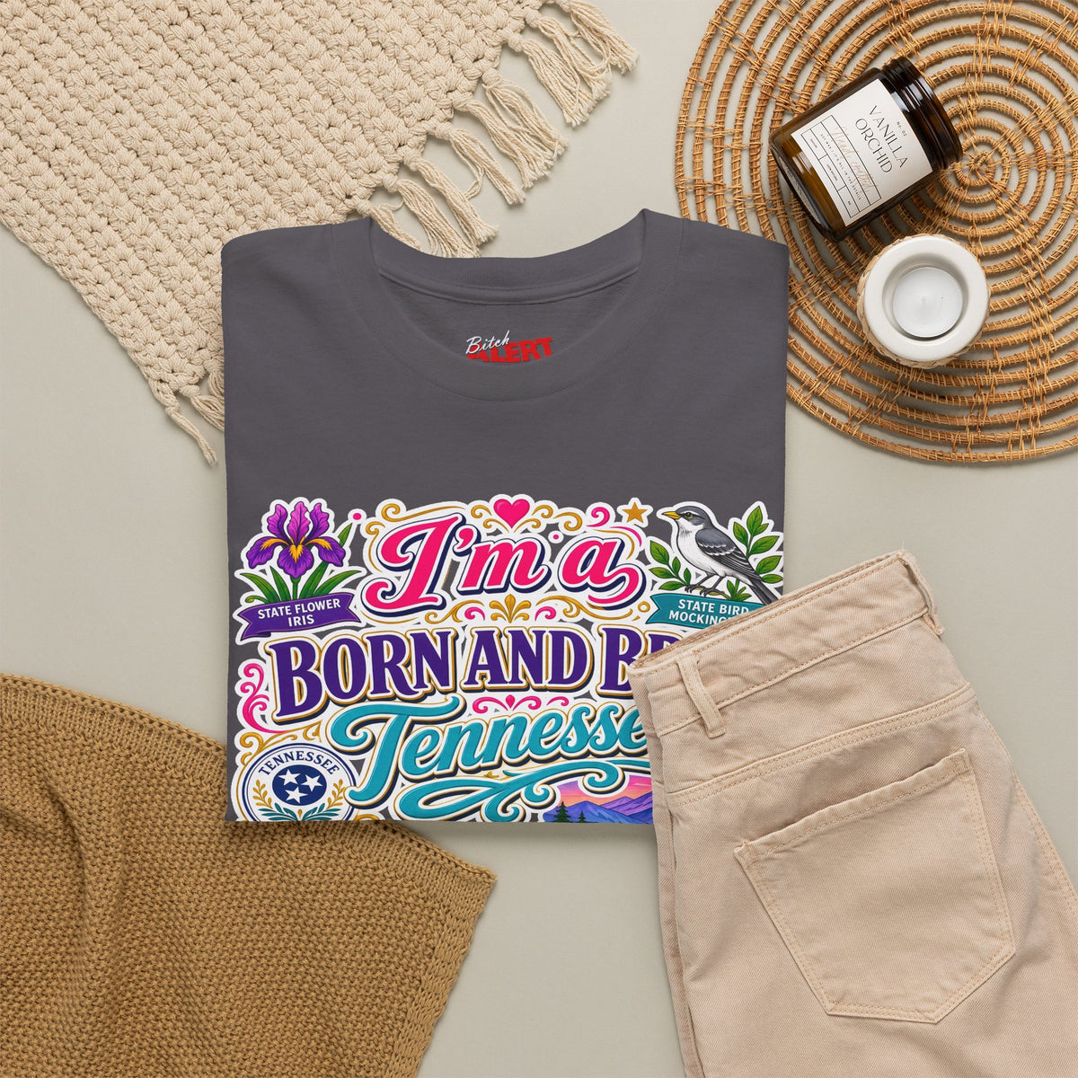 Tennessee Born & Bred Tee — Colorful State Pride Graphic T-Shirt