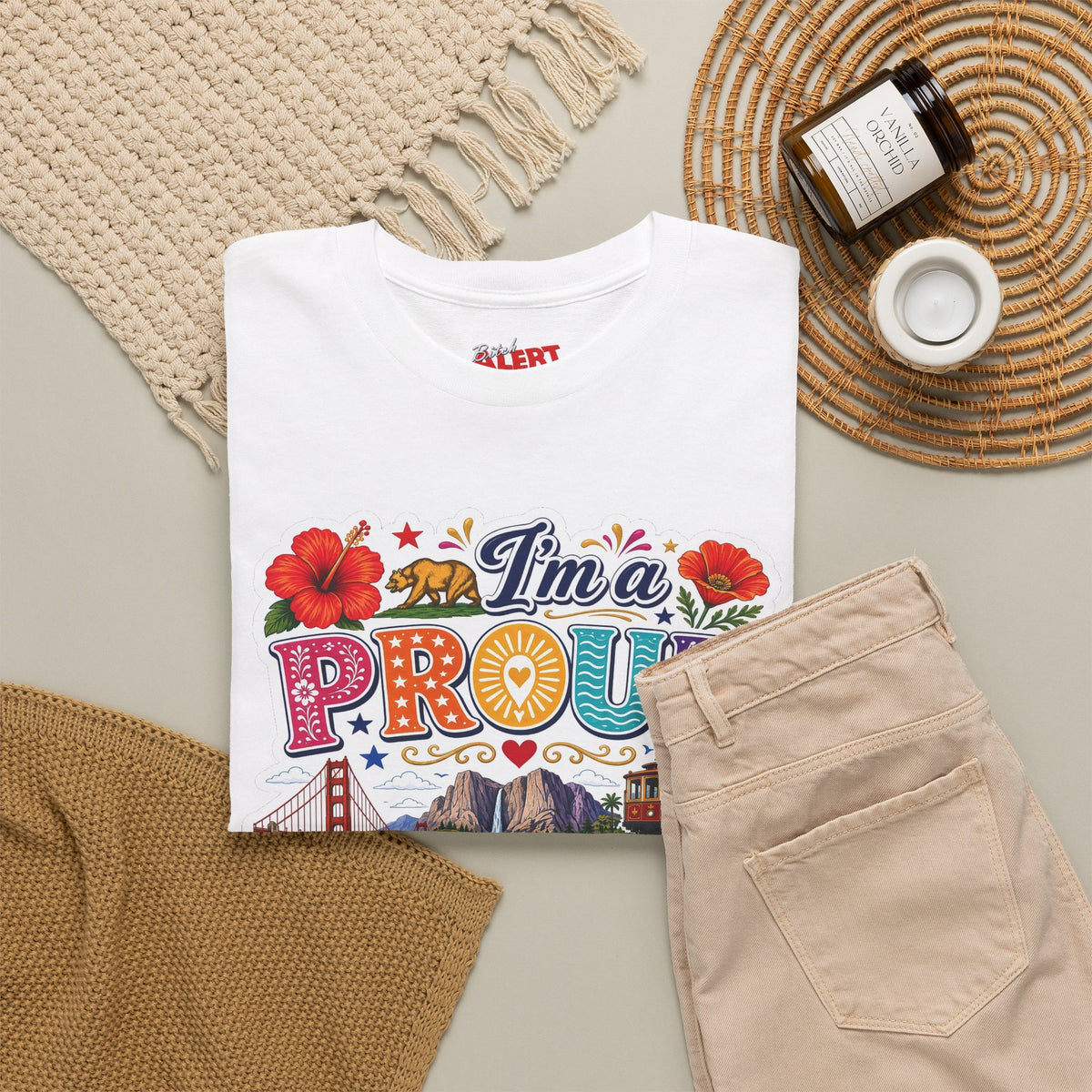 California Pride T-Shirt – "I'm a Proud California Bitch" Graphic Tee