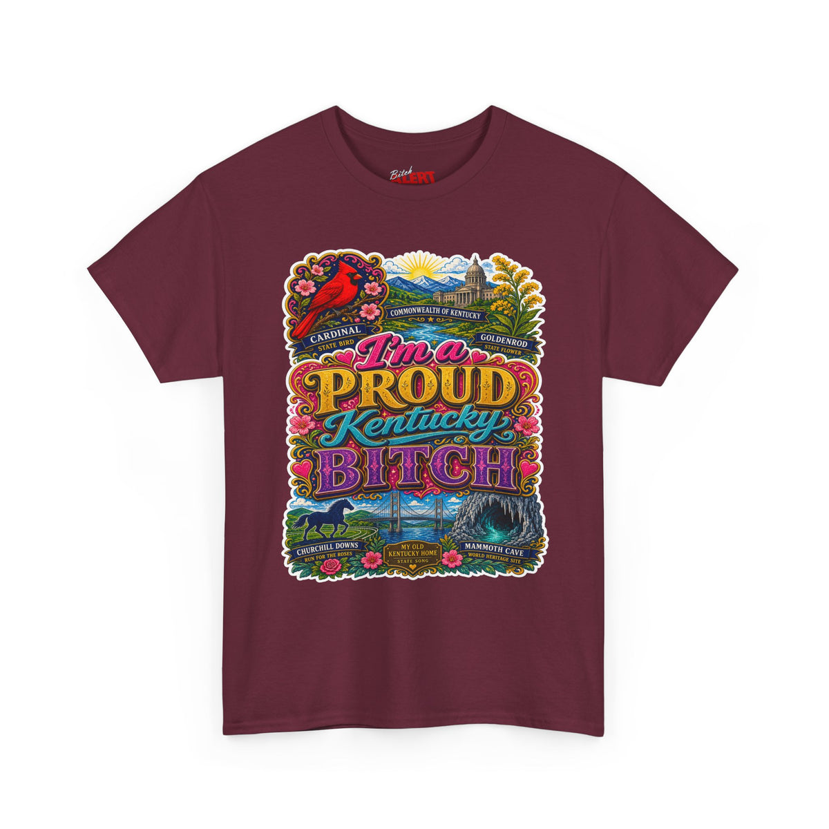 Proud Kentucky Bitch T-Shirt — Colorful State Tee