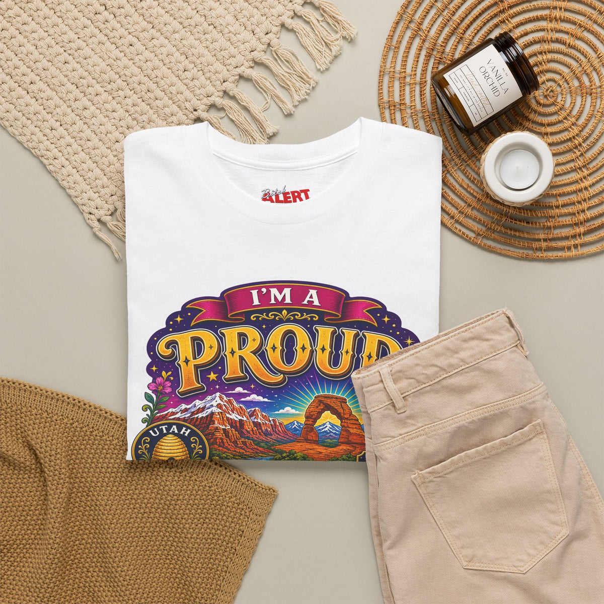 Utah Proud Graphic Tee — “I’m a Proud Utah Bitch” Vintage-Style T-Shirt